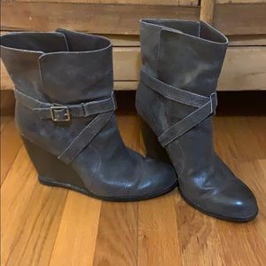 BCBG Wedge Leather Bootie